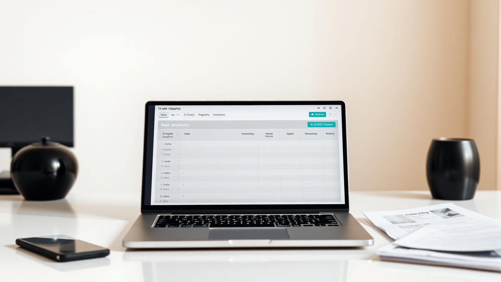 Manager platform view of a declaration list and detail with current state, required documents, contextual action and validation feedback.
